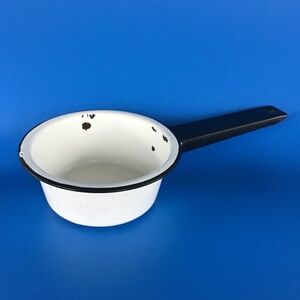 Vintage Enamelware Ladle Sauce Pan Scoop